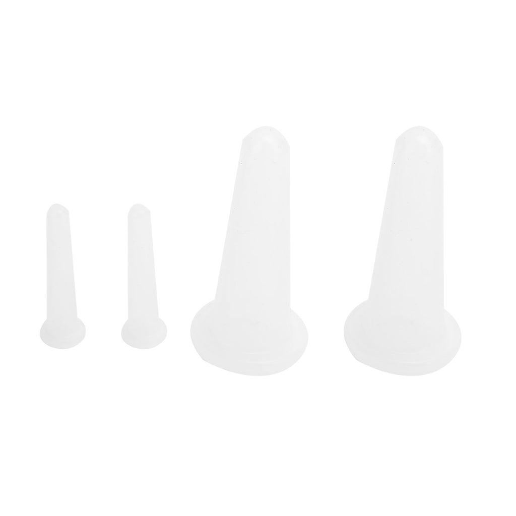 4Pcs Silicone Massage Cup Moisture Absorption Jar Face Cupping Cup Body Health CareWhite 2 Large 2 Small