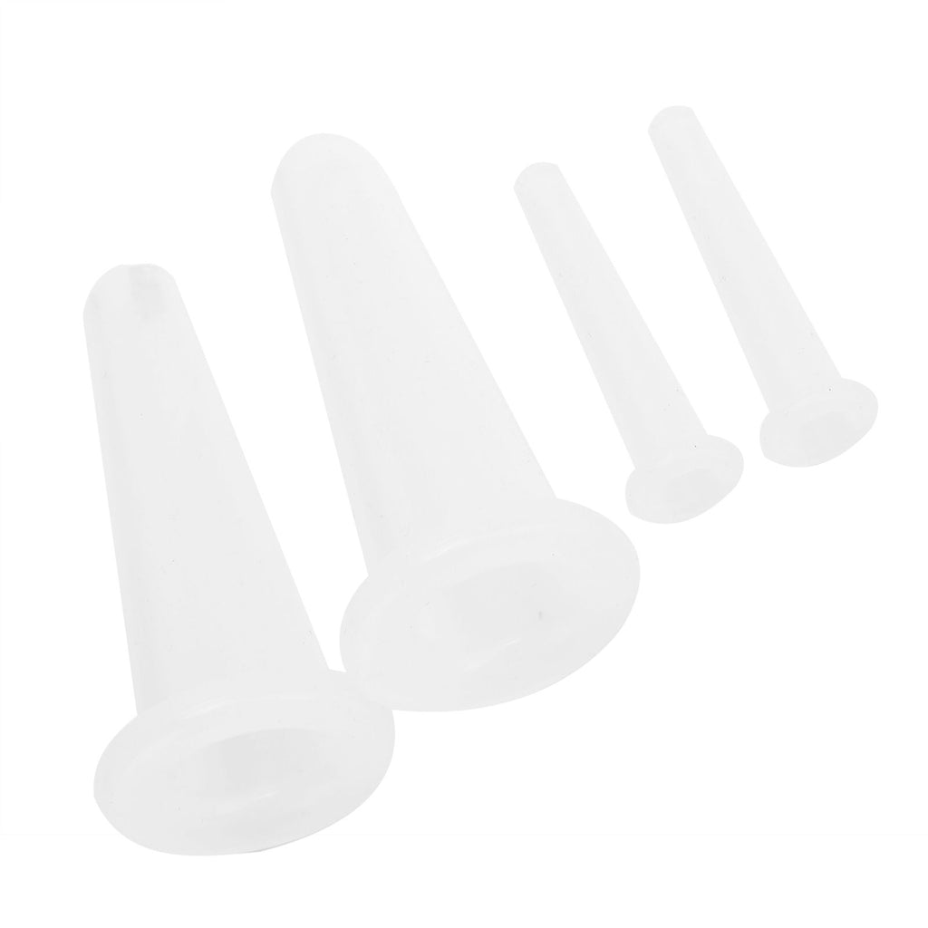 4Pcs Silicone Massage Cup Moisture Absorption Jar Face Cupping Cup Body Health CareWhite 2 Large 2 Small