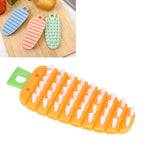 Carrot Shape Vegetable Brush Potato Scrubbing Brush Fruit Cleaner Kitchen ScrubberOrange