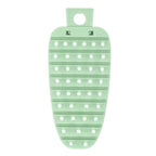 Carrot Shape Vegetable Brush Potato Scrubbing Brush Fruit Cleaner Kitchen ScrubberGreen