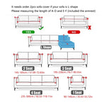 Modern Sofa Cover Elastic Sofa Protector Stretch Slipcover with Fixing Strips Parts2 Seater