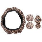 4PCS Universal Steering Wheel Cover Cup Holder Coasters Keyring Set Car Accessories Set