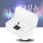 Binaural Bluetooth Headphones Portable Bluetooth Headset Earphones for Driving UseWhite