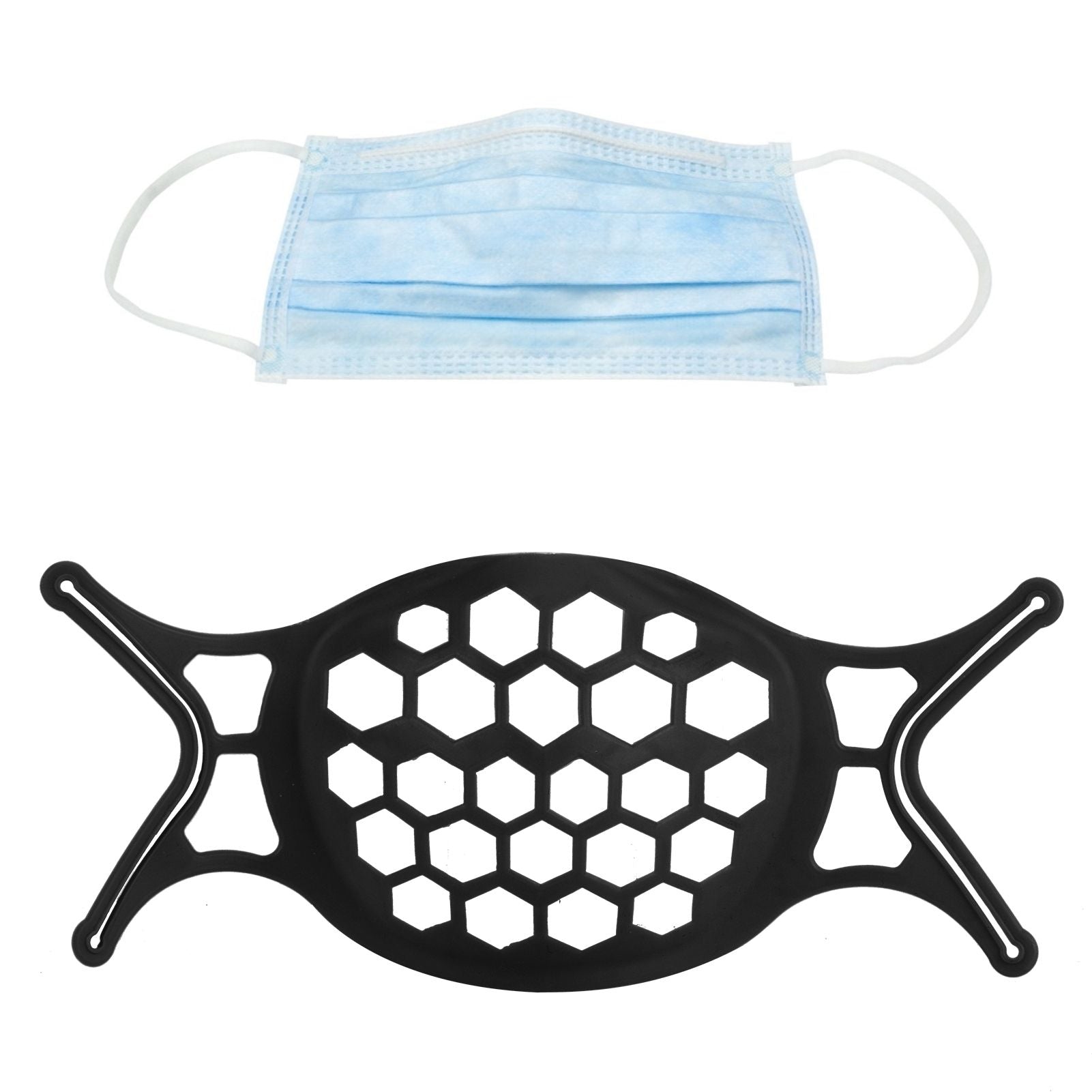 Mouth Muffle Bracket Reusable Washable Breathing Mouth Muffle Support Frame AccessoryBlack