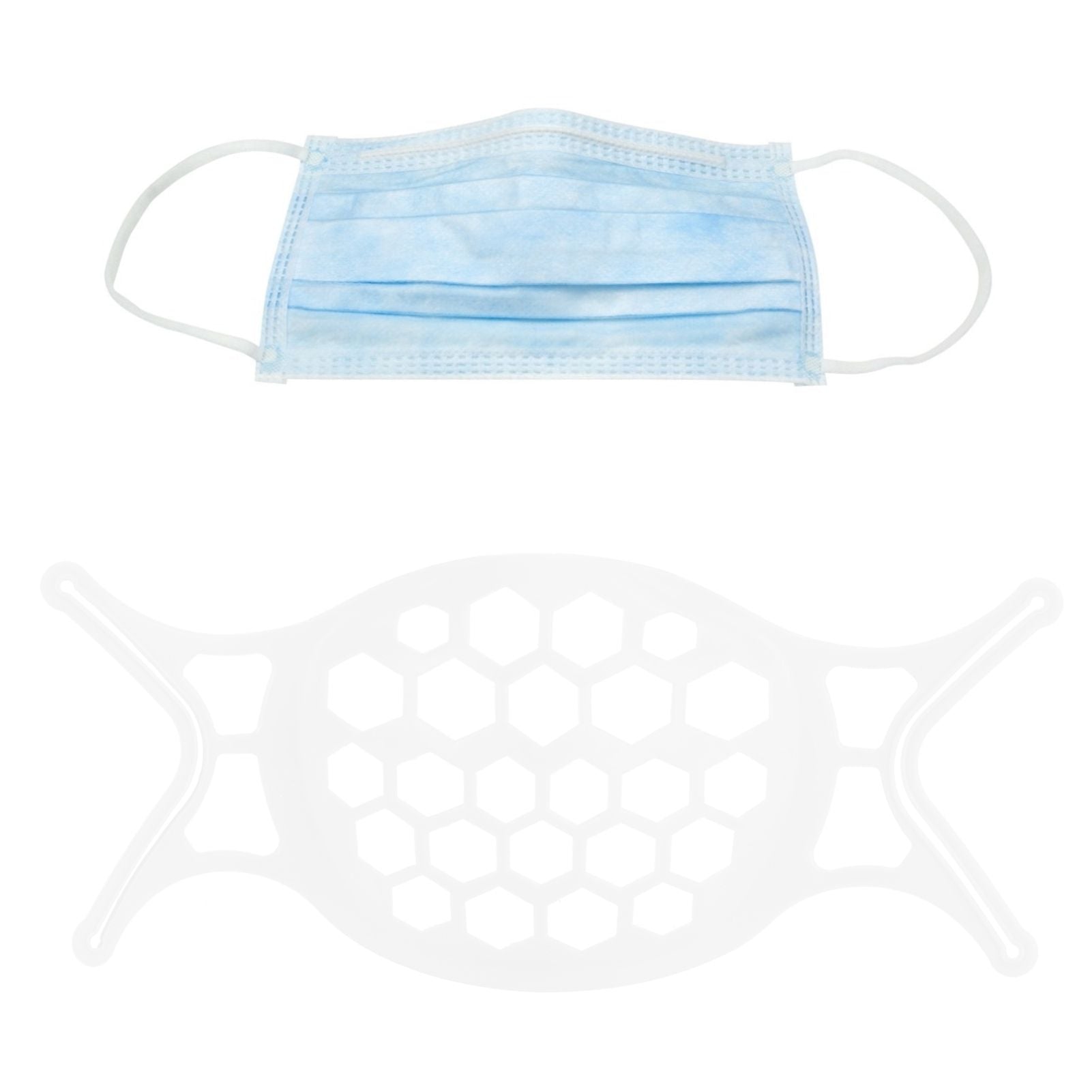 Mouth Muffle Bracket Reusable Washable Breathing Mouth Muffle Support Frame AccessoryWhite