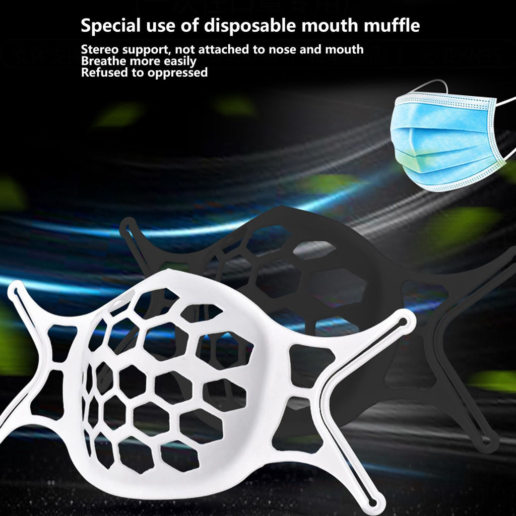 Mouth Muffle Bracket Reusable Washable Breathing Mouth Muffle Support Frame AccessoryWhite
