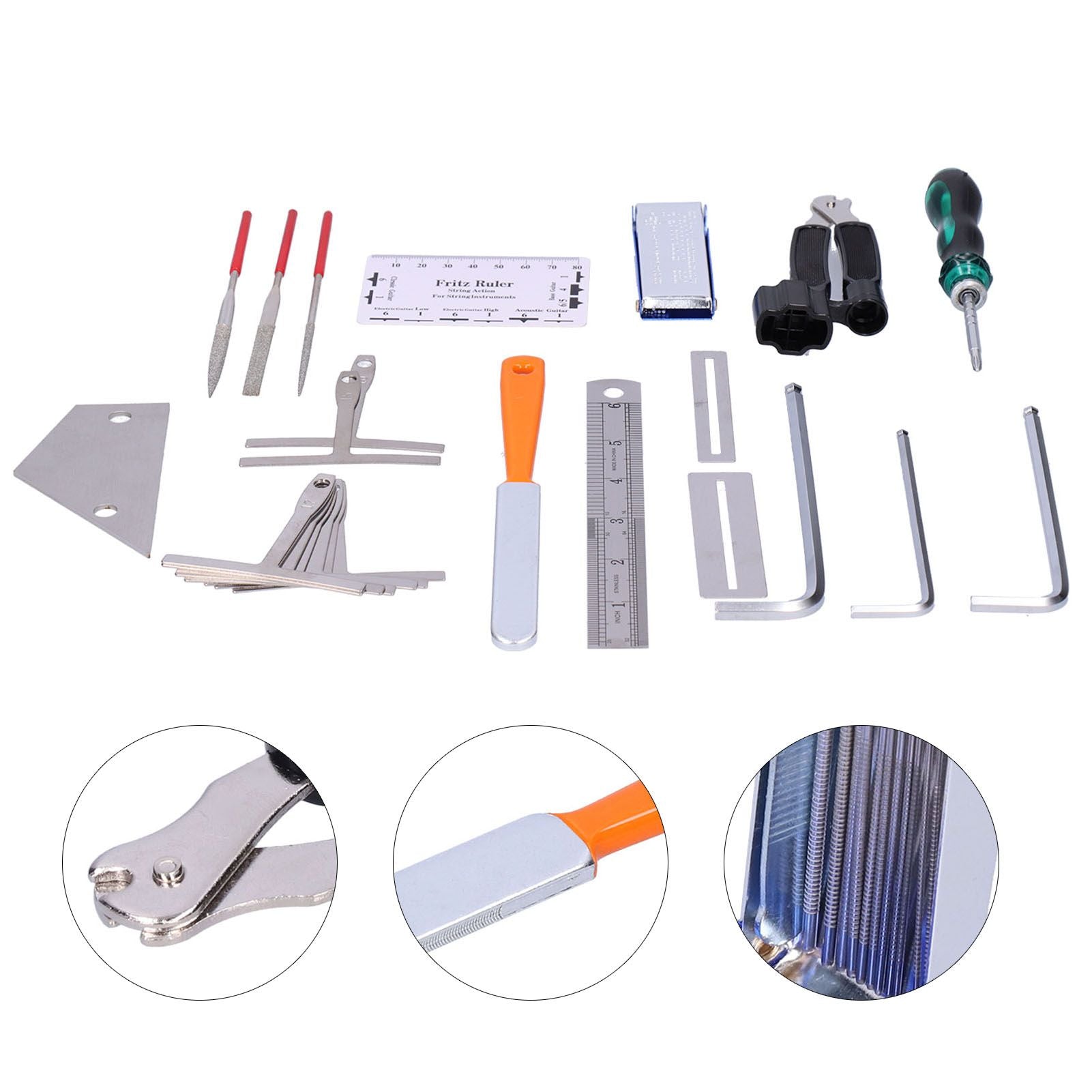 Guitar Care Cleaning Repair Tool Kit Musical Instrument Setup Maintenance Tools Set