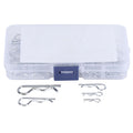100Pcs R Cotter Pins Tractor Pin Clips with Plastic Box Assortment Kit Fastener Clip Set