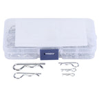 100Pcs R Cotter Pins Tractor Pin Clips with Plastic Box Assortment Kit Fastener Clip Set