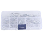 100Pcs R Cotter Pins Tractor Pin Clips with Plastic Box Assortment Kit Fastener Clip Set