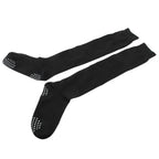 Women Yoga Socks Non Slip Warm Thigh High Stockings for Fitness Latin Dance Sports Black