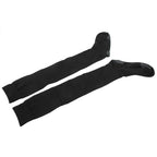 Women Yoga Socks Non Slip Warm Thigh High Stockings for Fitness Latin Dance Sports Black