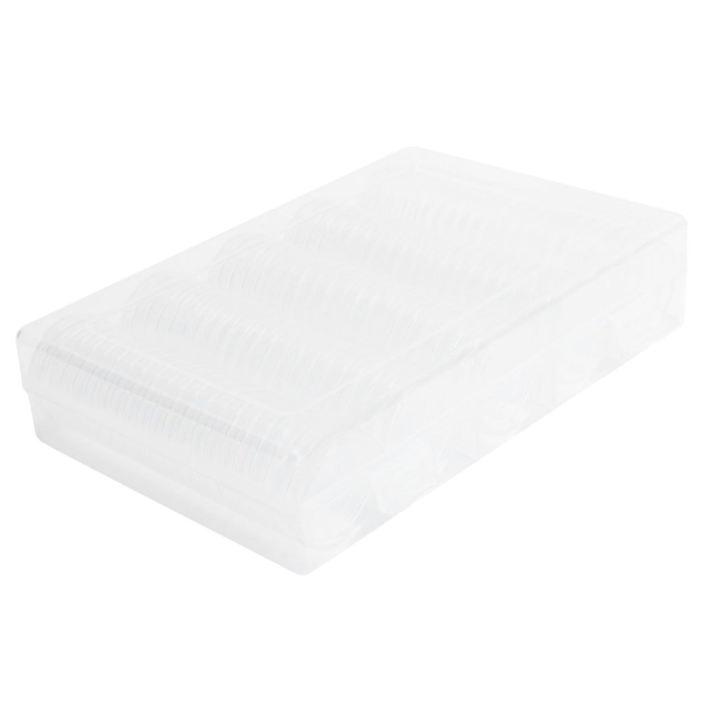 100PCS Transparent Coin Storage Box 17/20/25/27/30mm Round Coin Capsules Containers Protector