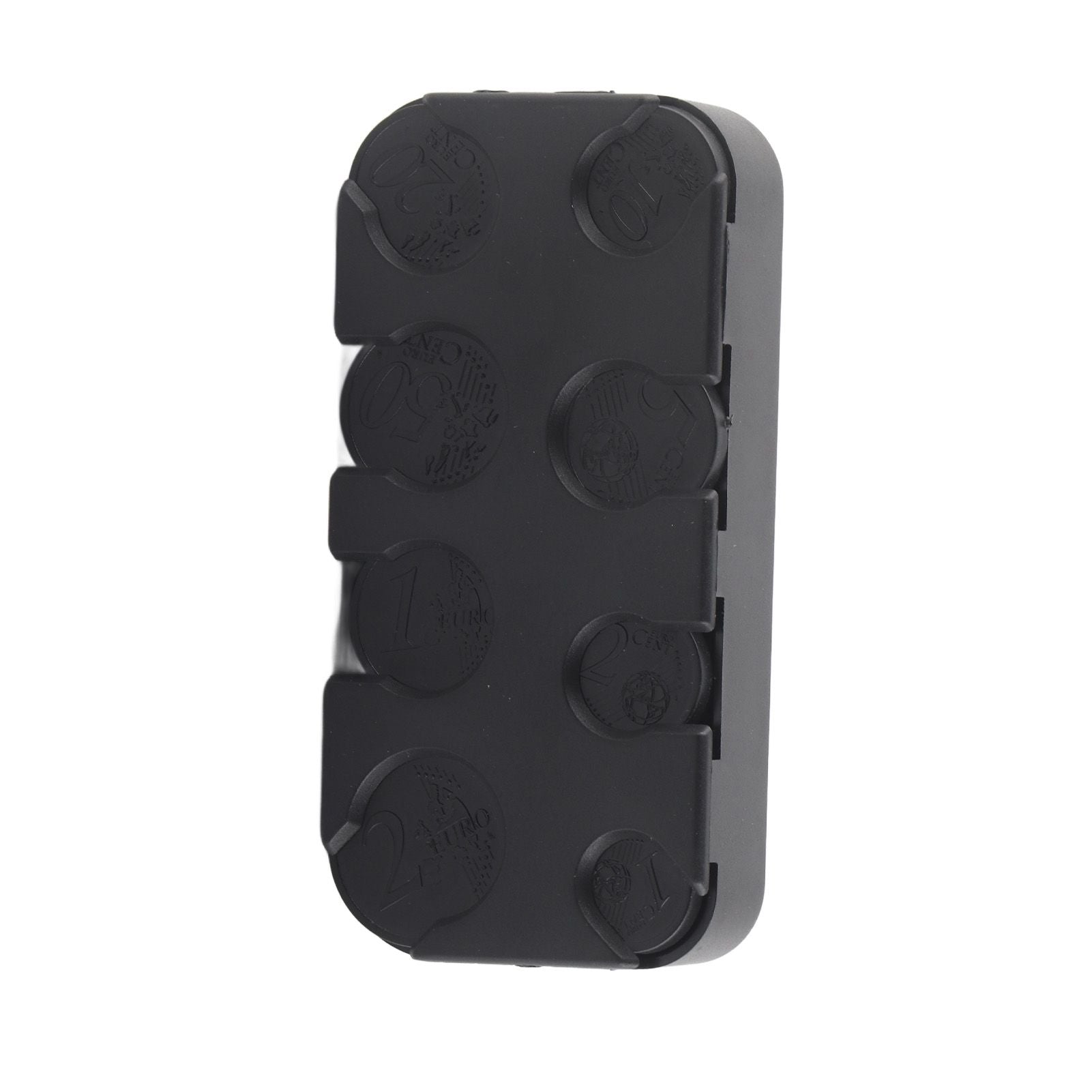 Rectangle Euro Coin Dispenser Plastic Coin Holders Storage Box Organizer Car Use