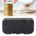 Rectangle Euro Coin Dispenser Plastic Coin Holders Storage Box Organizer Car Use