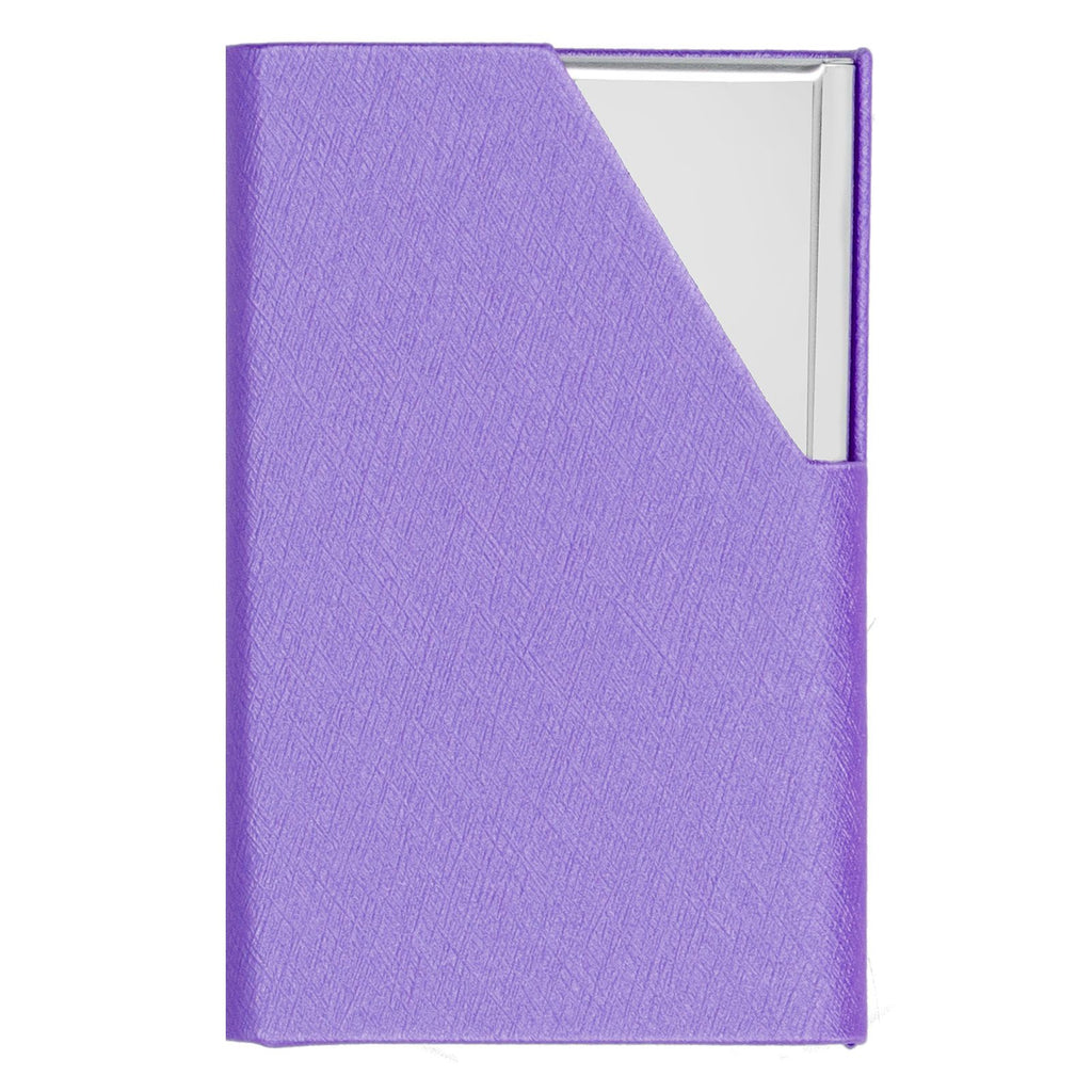 Business Card Holder Stainless Steel Innovative Name Card Case Organizer for Commercial UsePurple 007#