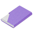 Business Card Holder Stainless Steel Innovative Name Card Case Organizer for Commercial UsePurple 007#