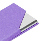 Business Card Holder Stainless Steel Innovative Name Card Case Organizer for Commercial UsePurple 007#