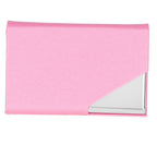 Business Card Holder Stainless Steel Innovative Name Card Case Organizer for Commercial UsePink 007#