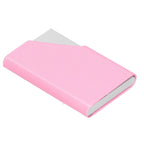 Business Card Holder Stainless Steel Innovative Name Card Case Organizer for Commercial UsePink 007#