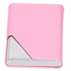 Business Card Holder Stainless Steel Innovative Name Card Case Organizer for Commercial UsePink 007#