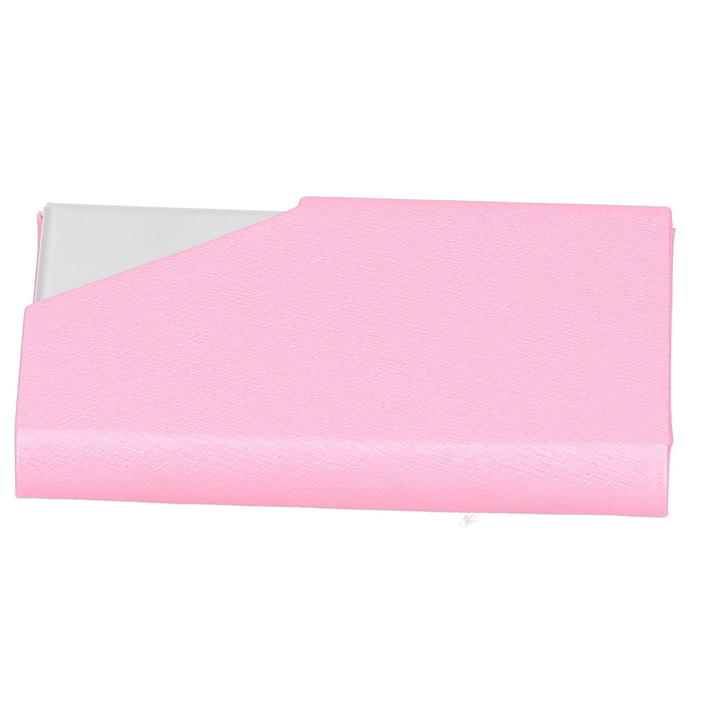 Business Card Holder Stainless Steel Innovative Name Card Case Organizer for Commercial UsePink 007#