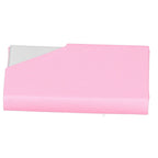 Business Card Holder Stainless Steel Innovative Name Card Case Organizer for Commercial UsePink 007#