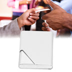Business Card Holder Stainless Steel Innovative Name Card Case Organizer for Commercial UseWhite 007#
