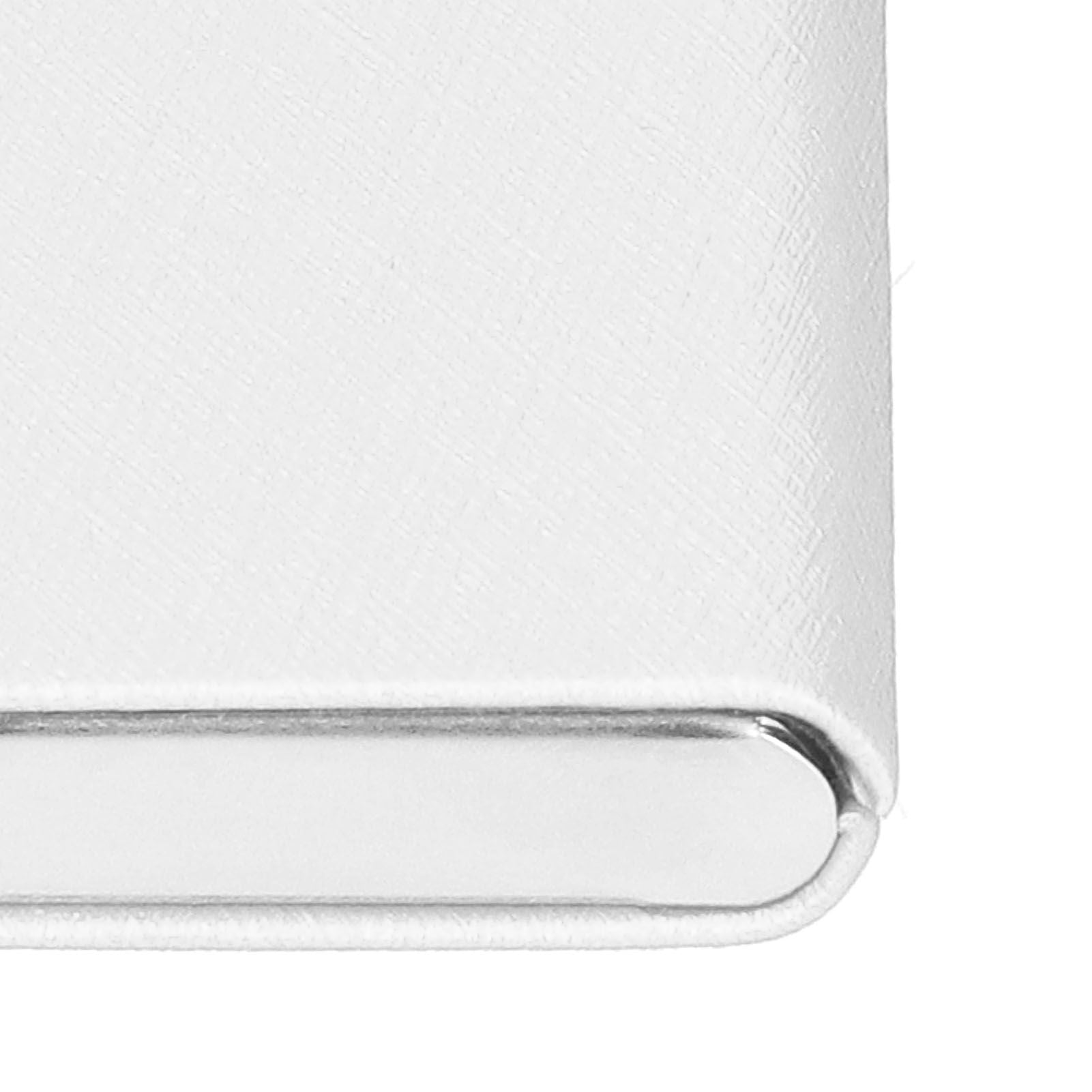 Business Card Holder Stainless Steel Innovative Name Card Case Organizer for Commercial UseWhite 007#