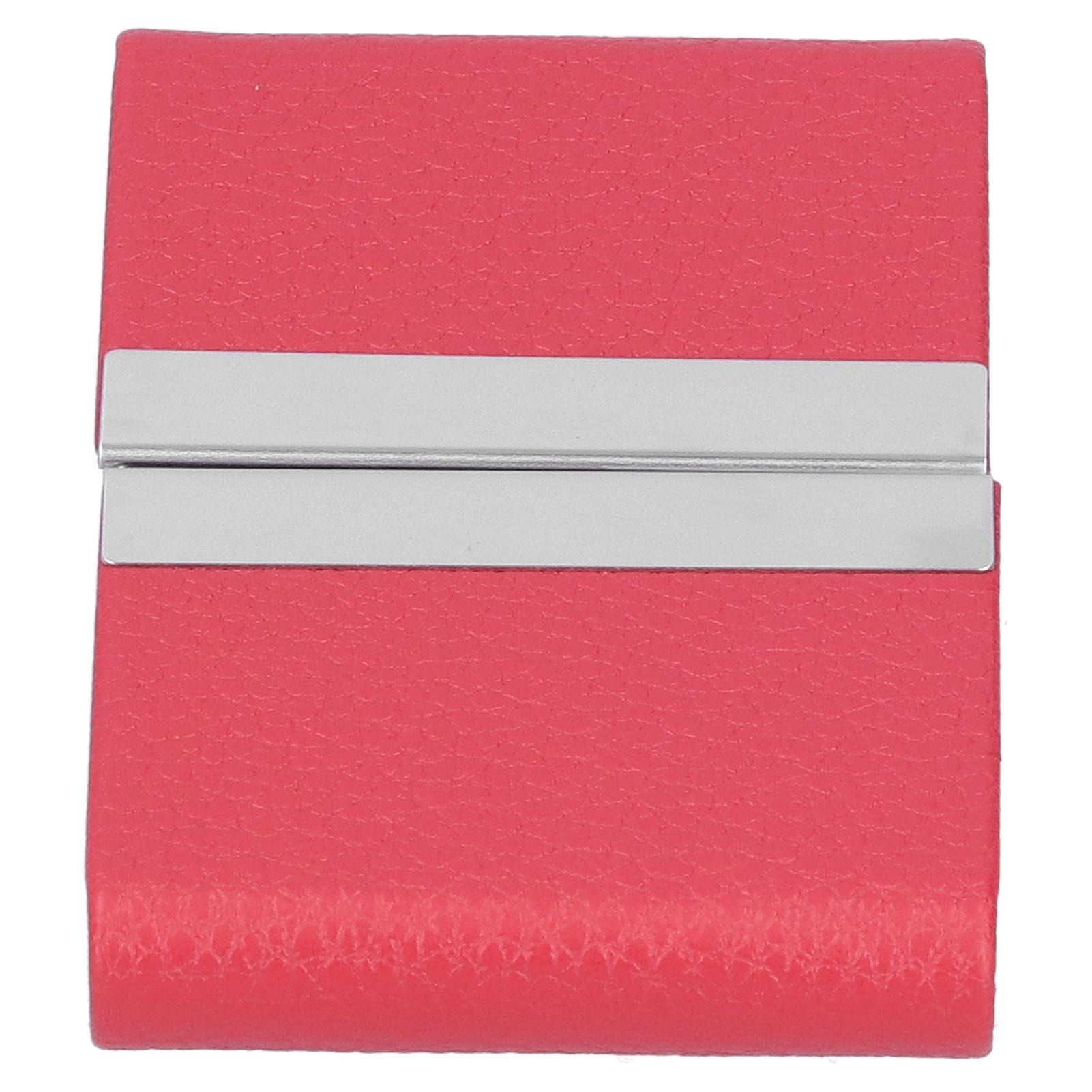 Large Capacity Business Card Holder Pocket Name Card Box Case for Men Double OpenRed 400#