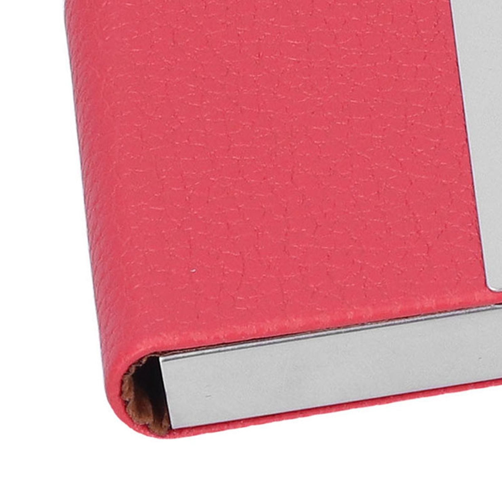 Large Capacity Business Card Holder Pocket Name Card Box Case for Men Double OpenRed 400#