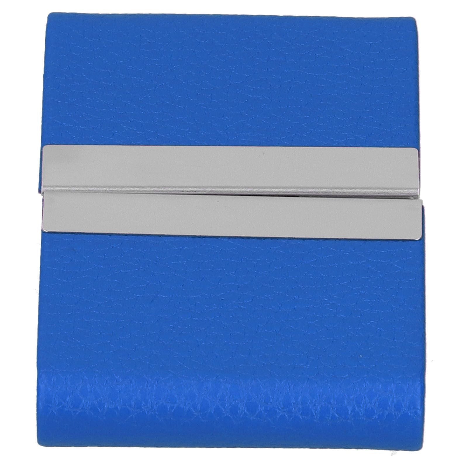 Large Capacity Business Card Holder Pocket Name Card Box Case for Men Double OpenBlue 400#