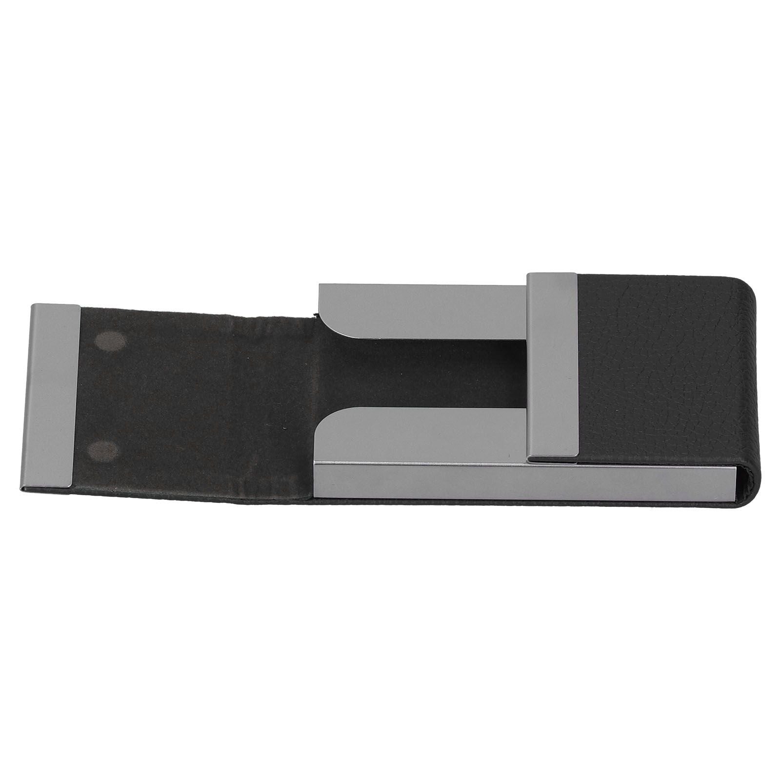 Large Capacity Business Card Holder Pocket Name Card Box Case for Men Double OpenBlack 400#