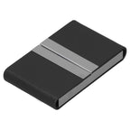 Large Capacity Business Card Holder Pocket Name Card Box Case for Men Double OpenBlack 400#
