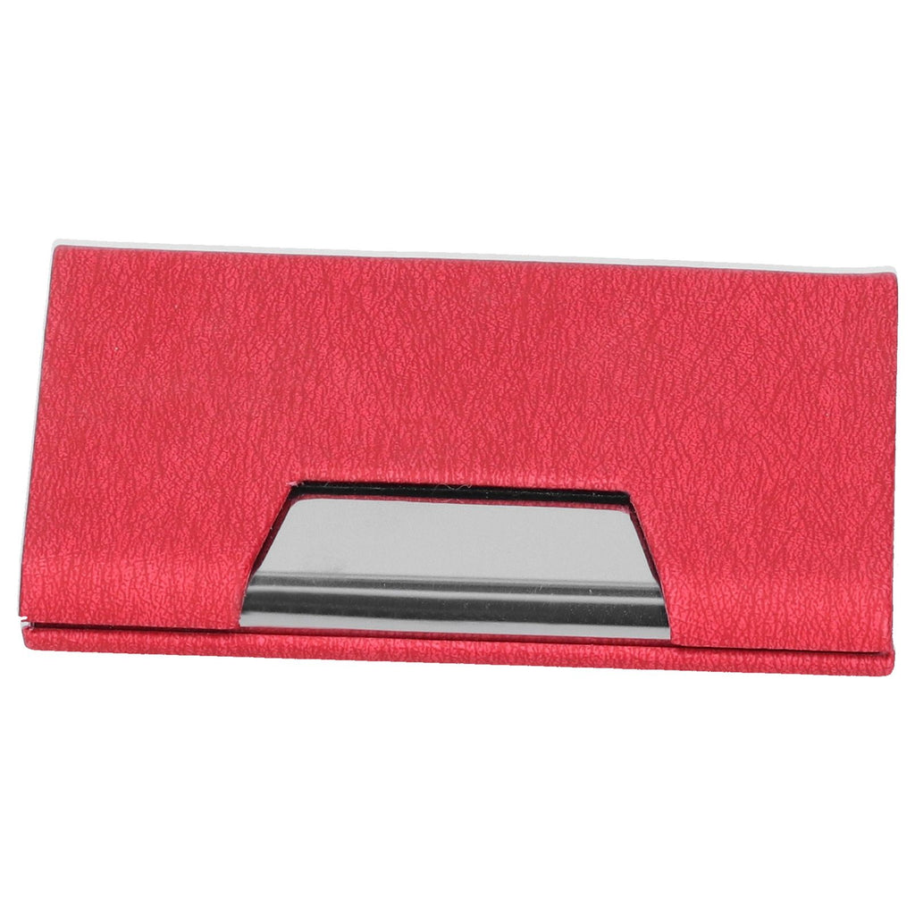 Business Name Card Holder Case Stainless Steel Organizer Portable for Business WorksRed 336#