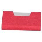 Business Name Card Holder Case Stainless Steel Organizer Portable for Business WorksRed 336#