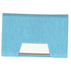 Business Name Card Holder Case Stainless Steel Organizer Portable for Business WorksBlue 336#