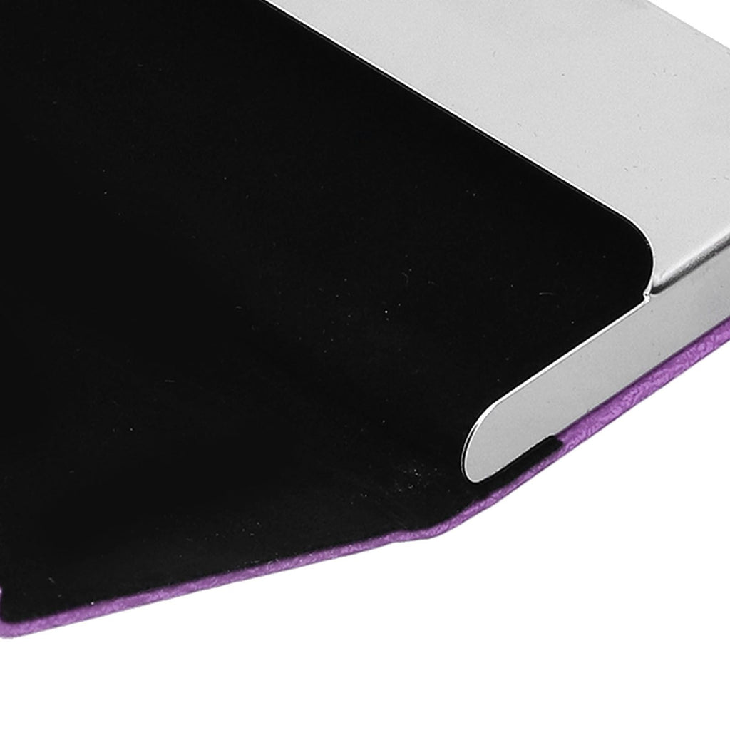 Business Name Card Holder Case Stainless Steel Organizer Portable for Business WorksPurple 336#