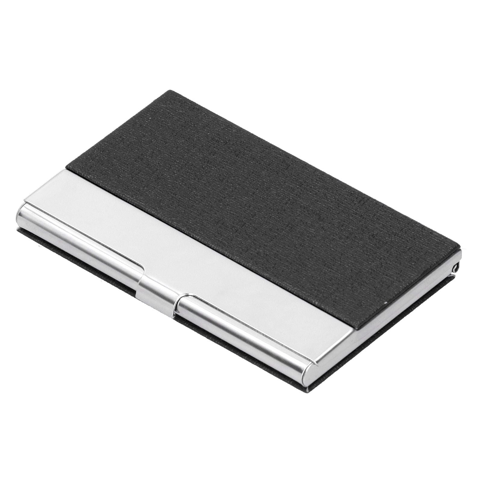 Business Card Holder Stainless Steel Name Card Case for Traveling and Business SuppliesBlack 701#