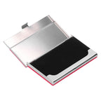 Business Card Holder Stainless Steel Name Card Case for Traveling and Business SuppliesRed 701#