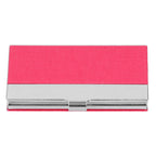 Business Card Holder Stainless Steel Name Card Case for Traveling and Business SuppliesRed 701#