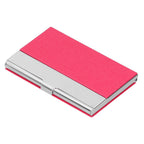 Business Card Holder Stainless Steel Name Card Case for Traveling and Business SuppliesRed 701#
