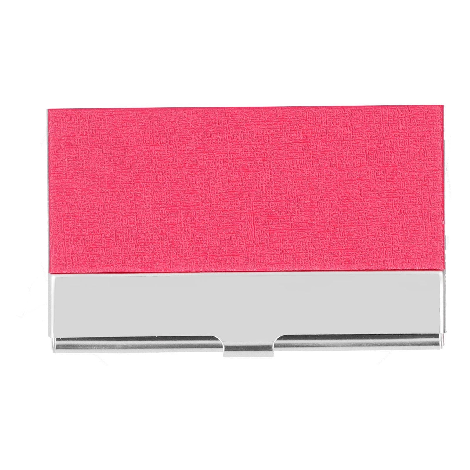 Business Card Holder Stainless Steel Name Card Case for Traveling and Business SuppliesRed 701#