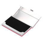 Business Card Holder Stainless Steel Name Card Case for Traveling and Business SuppliesRed 701#