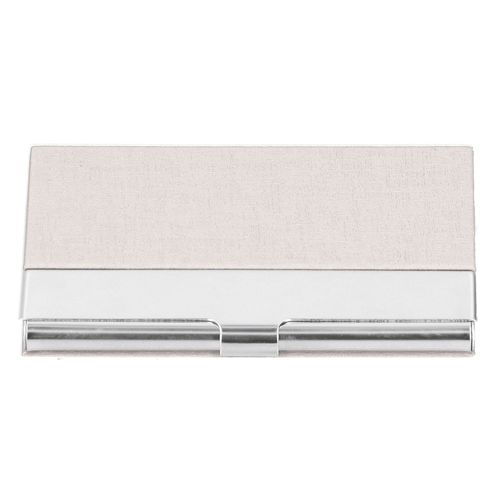 Business Card Holder Stainless Steel Name Card Case for Traveling and Business SuppliesWhite 701#