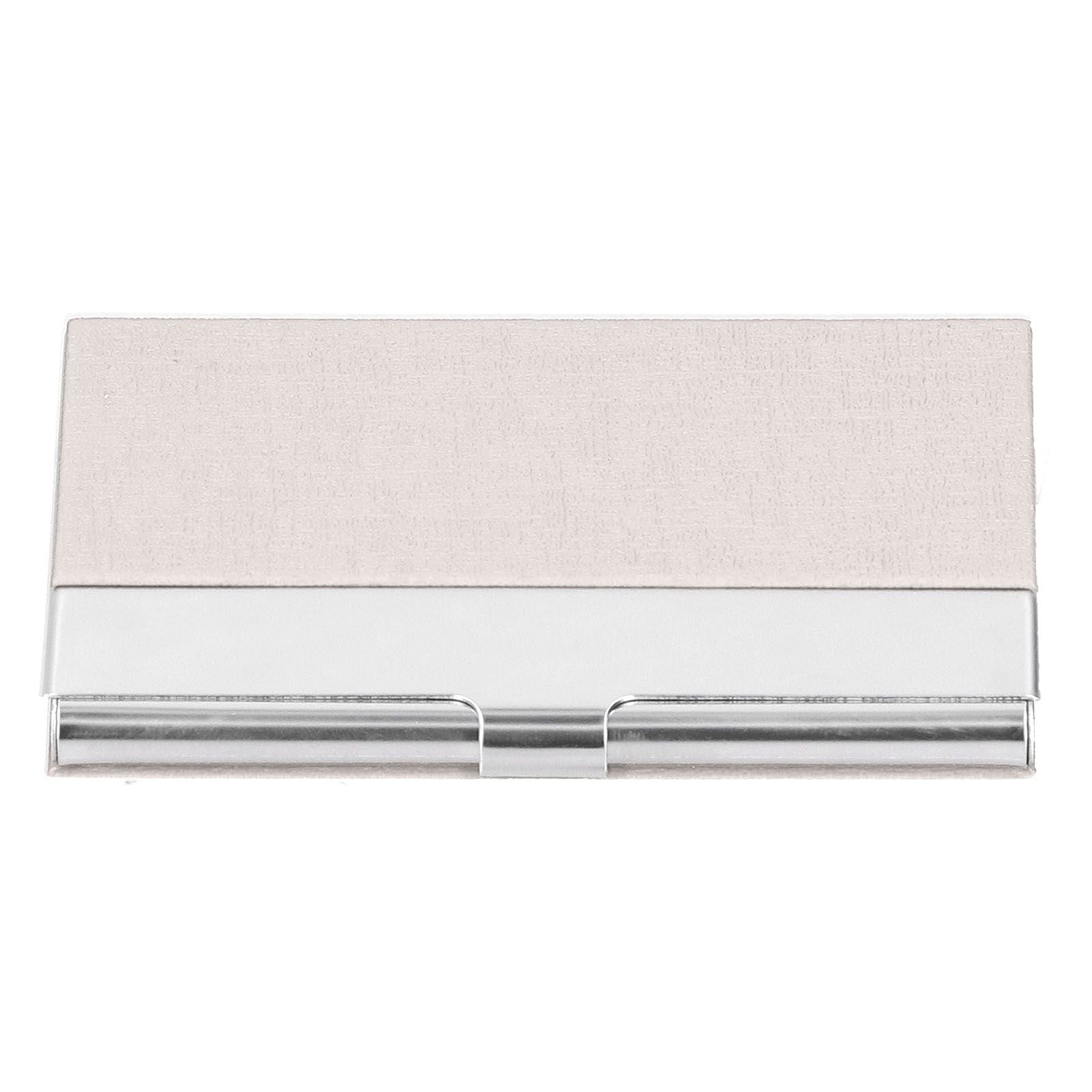 Business Card Holder Stainless Steel Name Card Case for Traveling and Business SuppliesWhite 701#