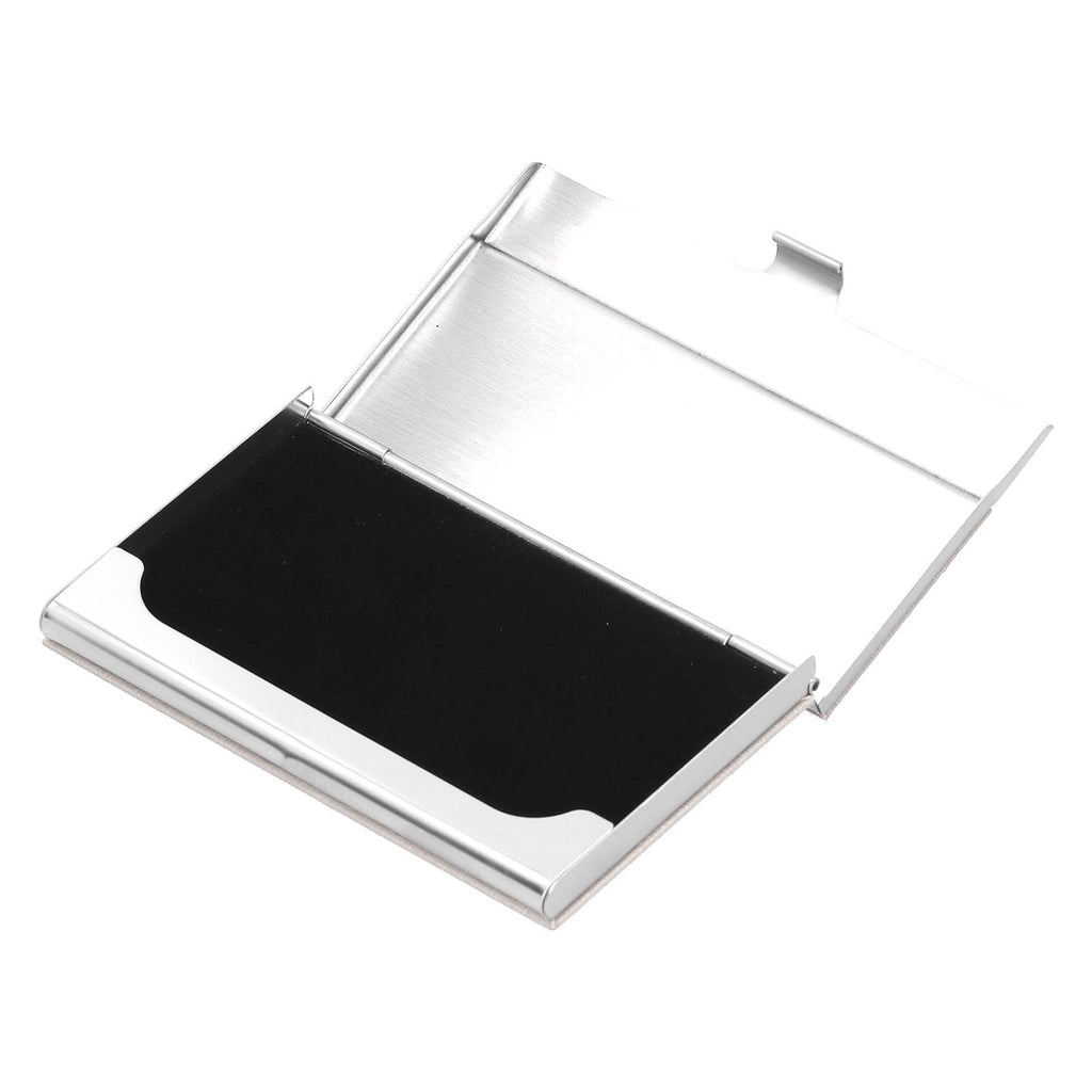 Business Card Holder Stainless Steel Name Card Case for Traveling and Business SuppliesWhite 701#