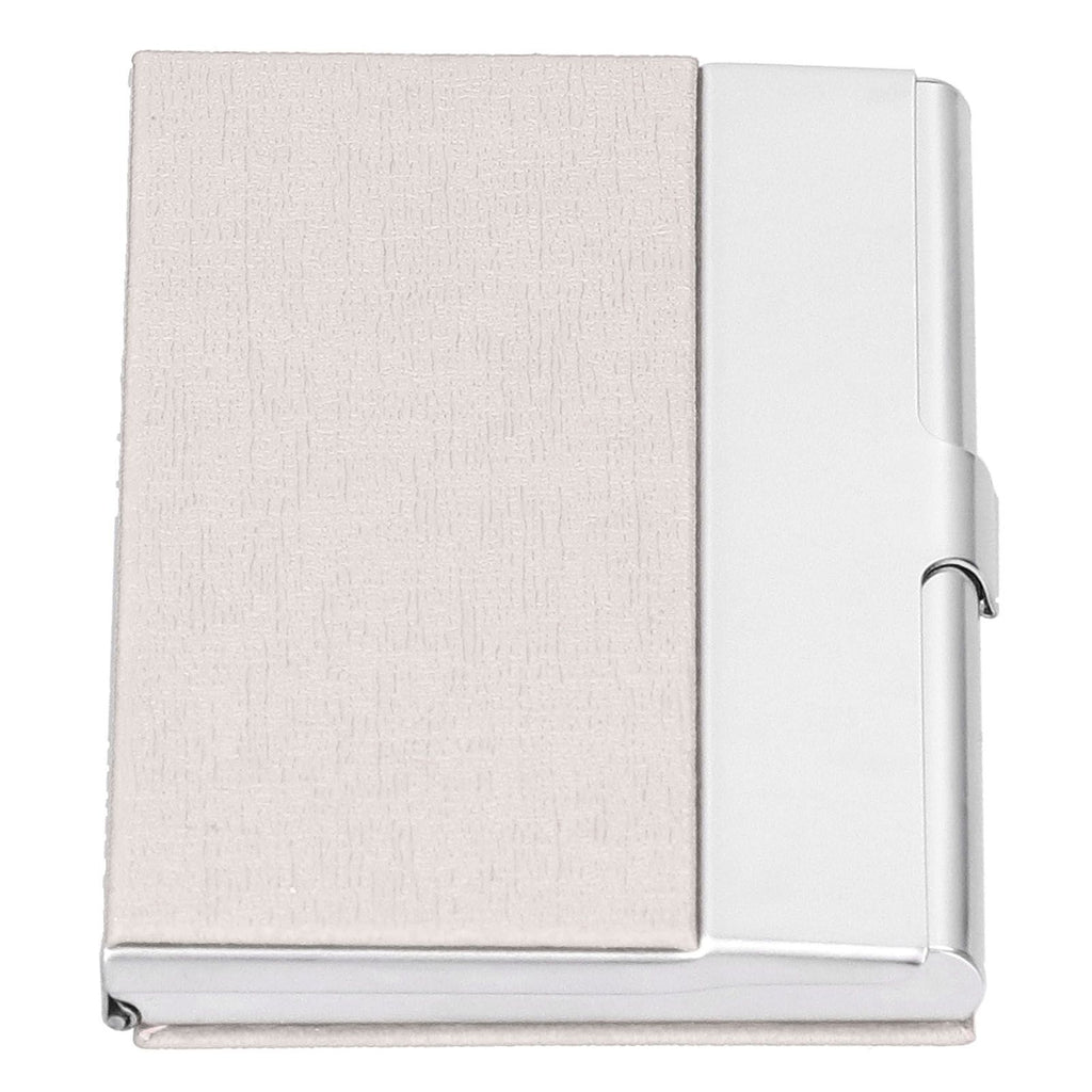 Business Card Holder Stainless Steel Name Card Case for Traveling and Business SuppliesWhite 701#