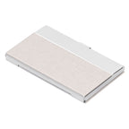 Business Card Holder Stainless Steel Name Card Case for Traveling and Business SuppliesWhite 701#