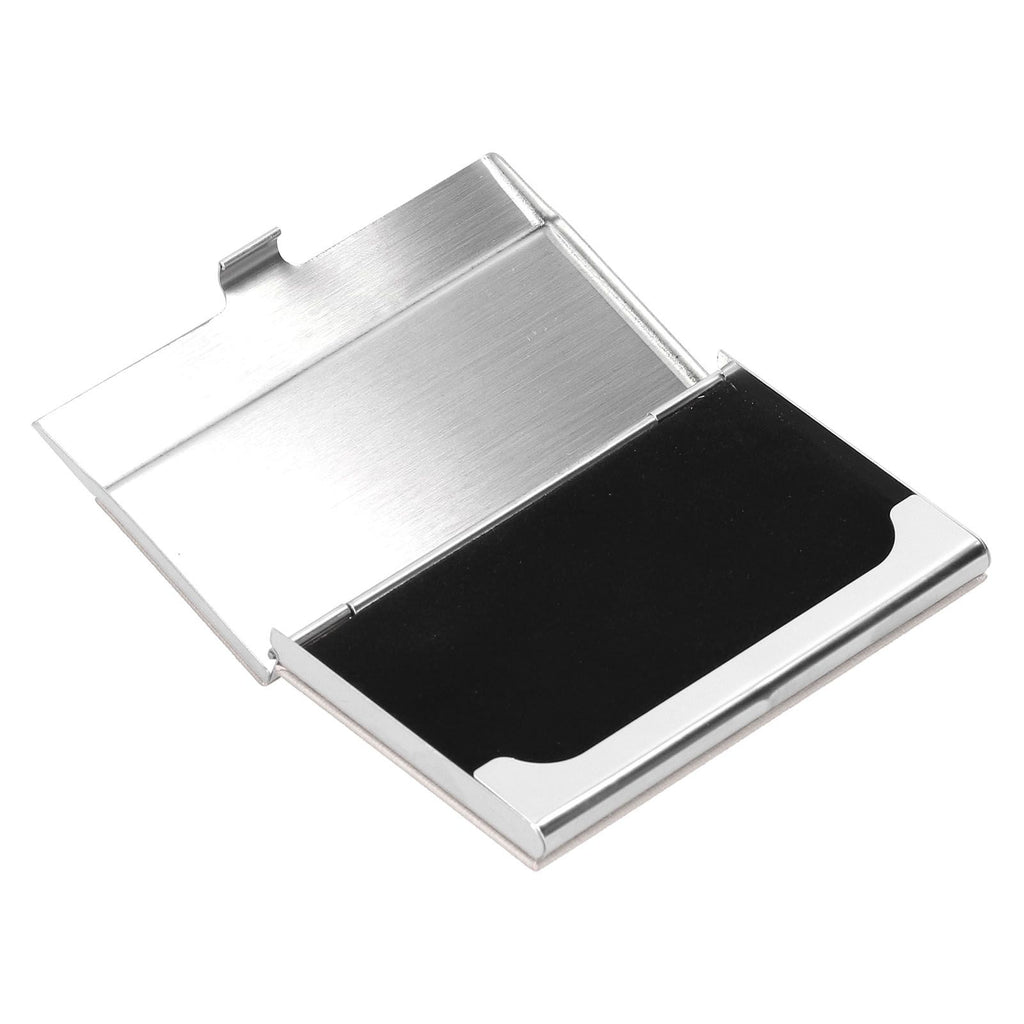 Business Card Holder Stainless Steel Name Card Case for Traveling and Business SuppliesWhite 701#